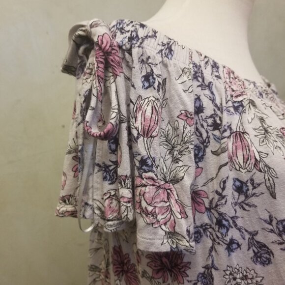 Pink Rose floral top women's size Large (P11) - Picture 8 of 8